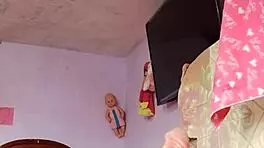 Rich cumshot explodes solo in step mother-in-law’s private room. What a sneaky thrill with her panties nearby.