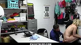 I caught a young blonde teen stealing a laptop in the shop and confronted her