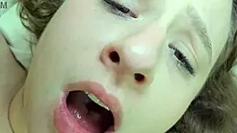 White Girl In Short Red Sheer Dress