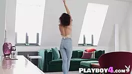 Petite Curly Layla Balan Poses Naked! Asian Teen Shows Small Tits And Ass!