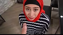 Hijab stepmom lilly hall learning to suck cock from her stepson hijablust