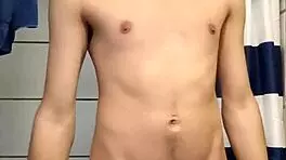 Lil Skittle Twirls Her Long Hair Around That Skinny Cock In Solo Play