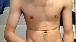 Lil Skittle Twirls Her Long Hair Around That Skinny Cock In Solo Play