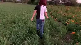 Petite Latina Nerd Submits to Hard Fucking on a Public Hill