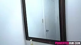 Ebony Stepsister Fucks in Public Toilet