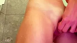 i'm spying on stepsister shaving pussy and get caught