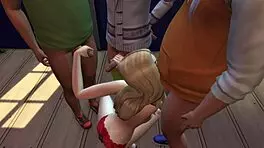 Hot Teen Sucks Cocks At The Bar!