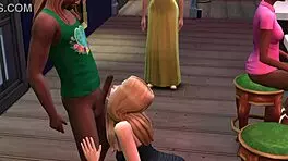 Hot Teen Sucks Cocks At The Bar!