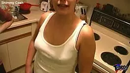 18yo Native American Girlfriends Teaming Up on Big Black Cock