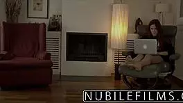 Redhead beauty rides and licks until she cums