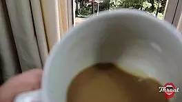 Otaku teen givin’ sloppy deepthroat on my balcony, damn she’s good!