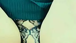 Wife in dress and heels.