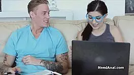 Stunning Brunette Model Feels Relaxed After Shower