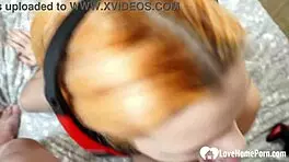 Ginger Babe Flaunts Blowjob Skills to Her Man Wow!