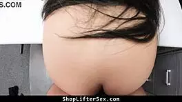 Teen Punished For Stealing An Hairbrush From The Shop - Shopliftersex