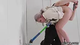 Slutty teen gets anal asylum treatment with ass licking and sucking.