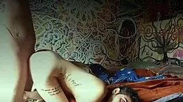 see this tiny 18+ teen submit to hard doggystyle squirting