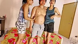 Uttaran20 Presents Two Wives in Wild FFM Threesome Action