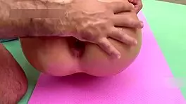 Pauzudo wrecked my tight ass in the dorm, licking and flashing with heels on for that amateur fun