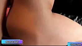 Sensual sucking Vicky loves her bubble butt in wild mmf threesome adventure