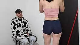 Beautiful Companion in Pajamas Gets Fucked in Bed Trailer