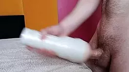 Thick dick fucks fleshlight in college