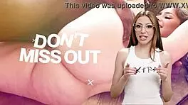 Petite babe gets hardcore fucked by roomie with big cock