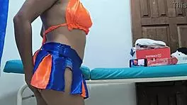 During work hours, he records inserting huge anal plug. 😏