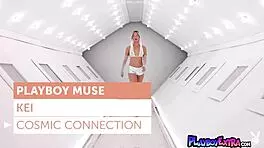 Cosmic Teen Blondie Keira Jackson Strips Nude For Playboy