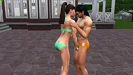 पूल में उसे जोरदार चोदा भाई