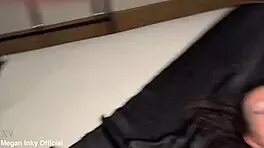 Naughty Bitch Gets Destroyed By A Muscular Guy With Big Cock. He Licks Her Shaved Pussy And Balls.