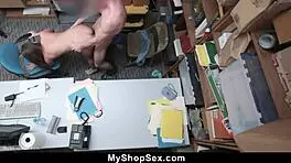 Suspect learns a harsh lesson for stealing at myshopsex