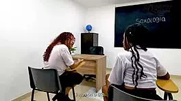 Kinky Teacher Lures Two Lesbian Students Into Seductive Group Play With Toys And Big Asses