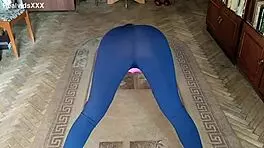 i'm shocked how this ugly old man cums during a prostate massage by his young 18+ wife