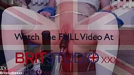 British blonde student nurse gets edged by fucking machine in close-up orgasm