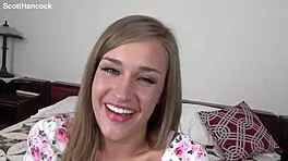 omg, april brookes, cute 19 yo blonde, natural girl next door, pov blowjob, messy facial... damn