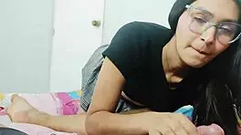 Stepdaughter teases stepfather in schoolgirl outfit