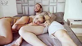 i share a bed with my stepbro and he makes me suck his cock