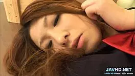 My Japanese teacher sneaks in close for a wild fuck session