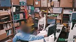 Young Shoplifter Dolly Leigh Gets Caught In Garage Storage Room During Casting