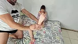 i-i mean, petite slut gets her toes slapped and tickled in garage punishment