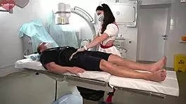 Hot Nurse Gives Doggy And Blowjob