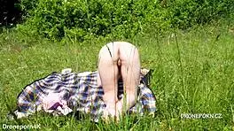 Young Czech Redhead Flashes Nice Ass on Hidden Beach Cam