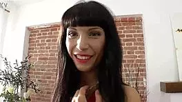 hot brunette experiences first anal with big cock