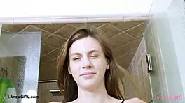 Tall skinny model relaxes in a soothing bath