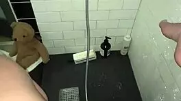 arab elite saudi girl, young 18+, perfect body, touches tight teen pussy in steamy shower scene