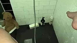 arab elite saudi girl, young 18+, perfect body, touches tight teen pussy in steamy shower scene