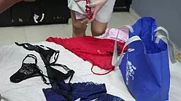 My Stepmother Teases with New Underwear in Wild Spanking Show Part 1