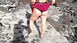 Free Sex Ed from Seductive Stepmom on Public Beach! 😍