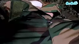 Naughty teen 18+ SOLDIER almost CAUGHT MASTURBATING in the field